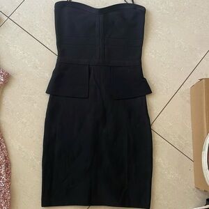 Bebe Peplum Bandage Dress